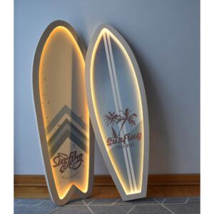Podświetlana dekoracja LED Deska Surfingowa Kremowy