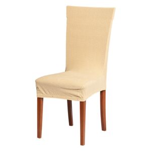 Uniwersalny pokrowiec na krzesło sztruks - beżowy - Rozmiar Siedzisko 38x38 cm, wysokość o