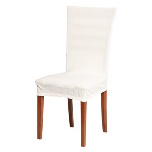 Uniwersalny pokrowiec na krzesło sztruks - kremowy - Rozmiar Siedzisko 38x38 cm, wysokość o