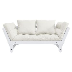 Sofa rozkładana z jasnobeżowym pokryciem Karup Design Beat White/Natural