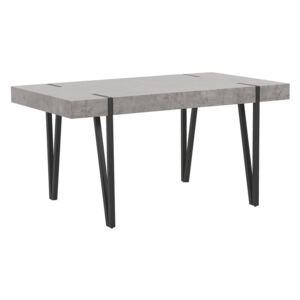 Stół do jadalni 150 x 90 cm efekt betonu z czarnym ADENA