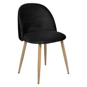 Krzesło tapicerowane Jazz Velvet czarny