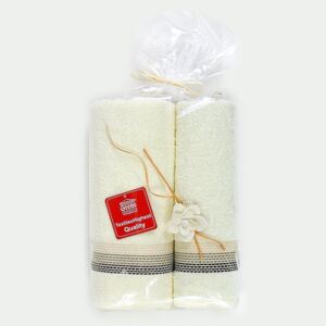Komplet ręczników GRENO Ombre, upominek, kremowy, 50x70 cm