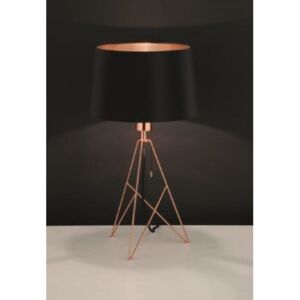 Lampa stołowa EGLO Pasiano, 1x60 W, E27, miedziano-czarna, 56x30x30 cm