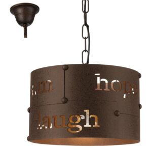 Lampa wisząca EGLO Coldingham, 1x60 W, E27, rdzawa, 110x32 cm