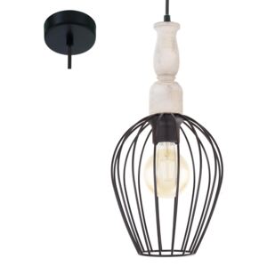 Lampa wisząca EGLO Norham, 1x60 W, E27, czarna, 110x18 cm