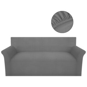 Elastyczny pokrowiec na sofę z poliestru, szary