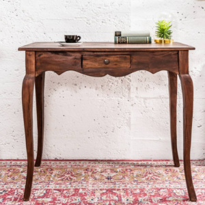 Drewniane biurko HEMINGWAY, naturalny mahoń 80 cm
