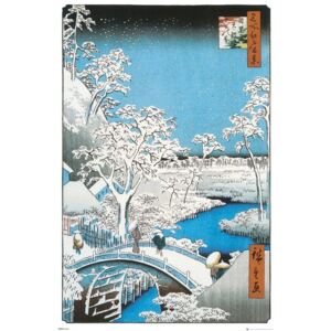 Plakat, Obraz Hiroshige - The Drum Bridge, (61 x 91,5 cm)