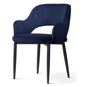 Krzesło MERCY niebieski/ noga czarna/ BL86