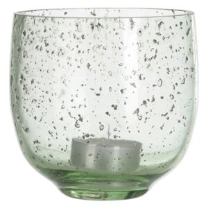 Zielony świecznik szklany A Simple Mess, ⌀ 10 cm
