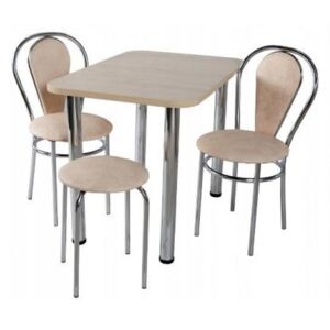 Stół 65 x 100 x 28mm + 2 krzesła Tulipan Plus + 1 taboret