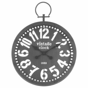 Zegar ścienny wskazówkowy VINTAGE, Ø 45 cm, brązowy