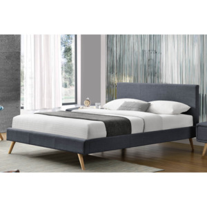 Łóżko z materacem tapicerowane 180x200 1199 szare