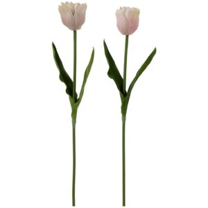 Kwiat dekoracyjny Tulip Old Singular 52x8 cm różowy