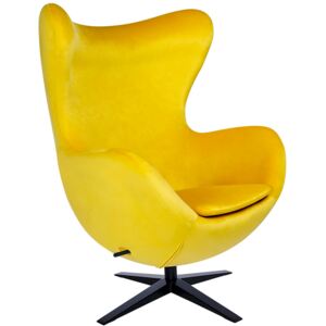 Wypoczynkowy żółty fotel uszak - Eggi 3X