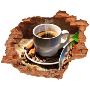 Naklejka 3D dziura samoprzylepna Filiżanka kawy