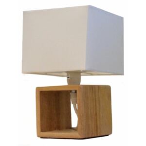 Lampa stołowa w kształcie kostki - biały - Rozmiar 14x14x24,5cm