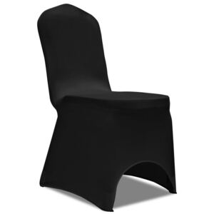 Naciągany pokrowiec na krzesło - czarny - 50 szt
