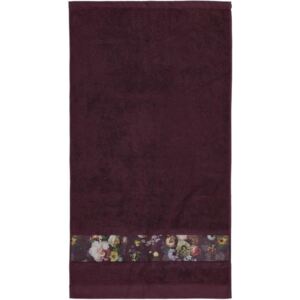 Ręcznik Fleur śliwkowy 70 x 140 cm