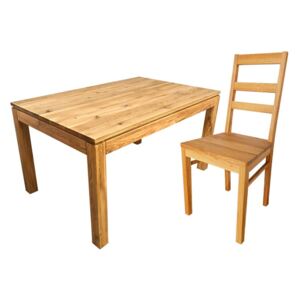 Zestaw stół dębowy Orlando 140 (200)x90 + 4, 6 lub 8 krzeseł Soolido Meble dębowe
