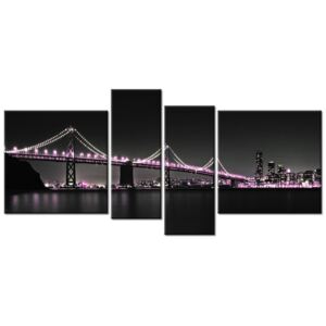 Obraz, Most w San Francisco - Tanel Teemusk, 4 elementy, 120x55 cm