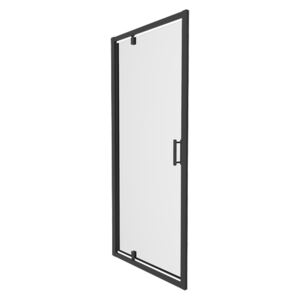 Drzwi prysznicowe wahadłowe GoodHome Beloya 80 cm czarne / transparentne