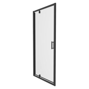 Drzwi prysznicowe wahadłowe GoodHome Beloya 90 cm czarne / transparentne