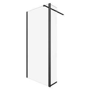 Kabina prysznicowa walk-in GoodHome Beloya 122,5-125 cm czarna/transparentna