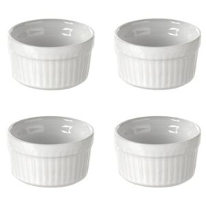 Kokilki ceramiczne do zapiekania, 4 sztuki, Ø 7 cm, kolor biały