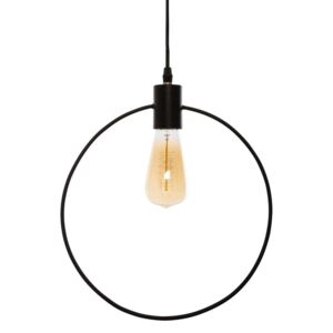 Okrągła lampa sufitowa z żarówką, minimalistyczna, Ø 30 cm