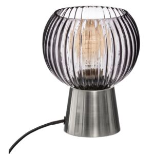 Lampa szklana LAYE z okrągłym abażurem, Ø 15 cm, kolor srebrny