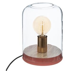 Lampa stołowa z żarówką, nowoczesna, Ø 17 cm, kolor czerwony