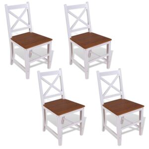 Krzesła do jadalni PERVOI, białe, 45x50x90 cm, 4 szt
