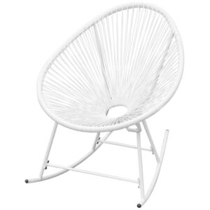 Ogrodowy fotel bujany PERVOI, biały, 90x77x72,5 cm