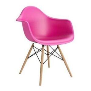 Krzesło P018W PP, różowe 62x48x80 cm