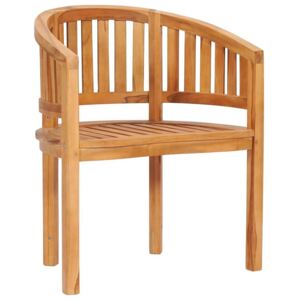 Krzesło w kształcie banana VidaXL, lite drewno tekowe