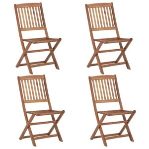 Składane krzesła ogrodowe VIDAXL, brązowe, 4 szt