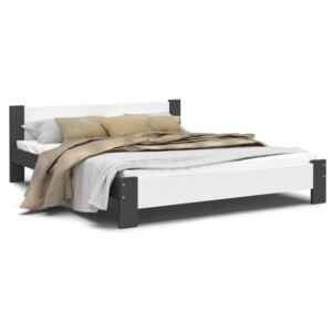Łóżko do sypialni 200x90cm TEXAS kolor szaro-biały