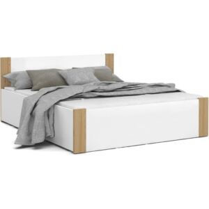 Łóżko do sypialni 200x90cm BOSTON kolor sosna-biały