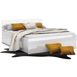 Łóżko do sypialni 200x90cm PANAMA kolor biały POŁYSK