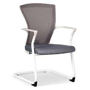 Krzesło konferencyjne Bret, biało/ szare