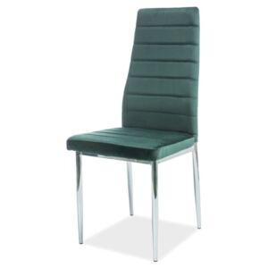 SELSEY Krzesło tapicerowane Lastad velvet zielone