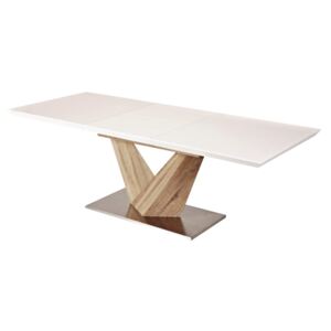 SELSEY Stół rozkładany Aramoko 140-200x85 cm sonoma - biały