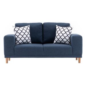 Ciemnoniebieska sofa 2-osobowa Franz
