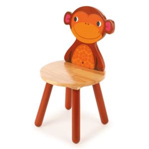 Drewniane krzesło dla dzieci Małpka