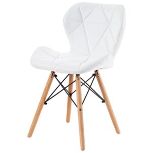 Rimo krzesło tapicerowane białe - tkanina