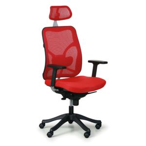 Krzesło biurowe Bruggy, czerwone
