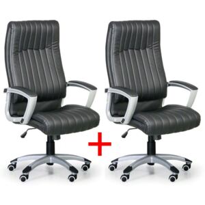 Fotel biurowy LUGANO 1+1 GRATIS - czarne