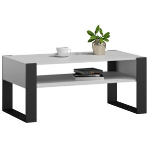 Minimalistyczna ława do salonu czarny/biały - Lazira